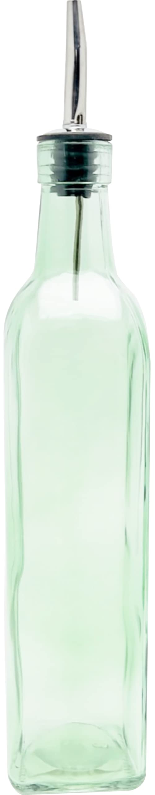 Containly 8Oz Glass Olive Oil/Vinegar Bottle For Kitchen, Olive Oil Dispenser With Stainless Steel Spout For Easy Pouring, Sligh