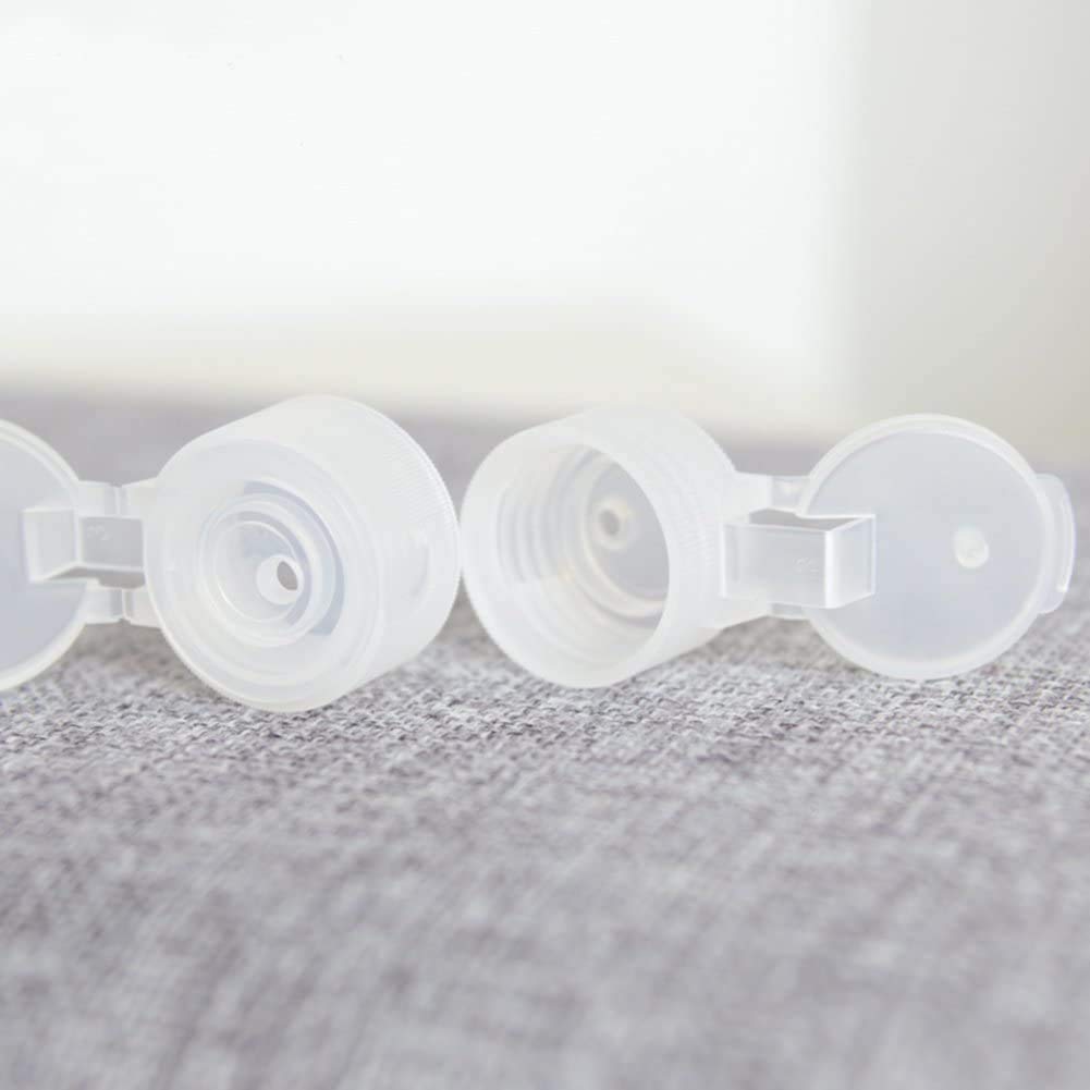 Onwon 10 Pcs 30 Ml/1 Oz Empty Plastic Sample Travel Size Plastic Empty Squeeze Bottle Container Jar Pot Vial With Flip Lid Perfe