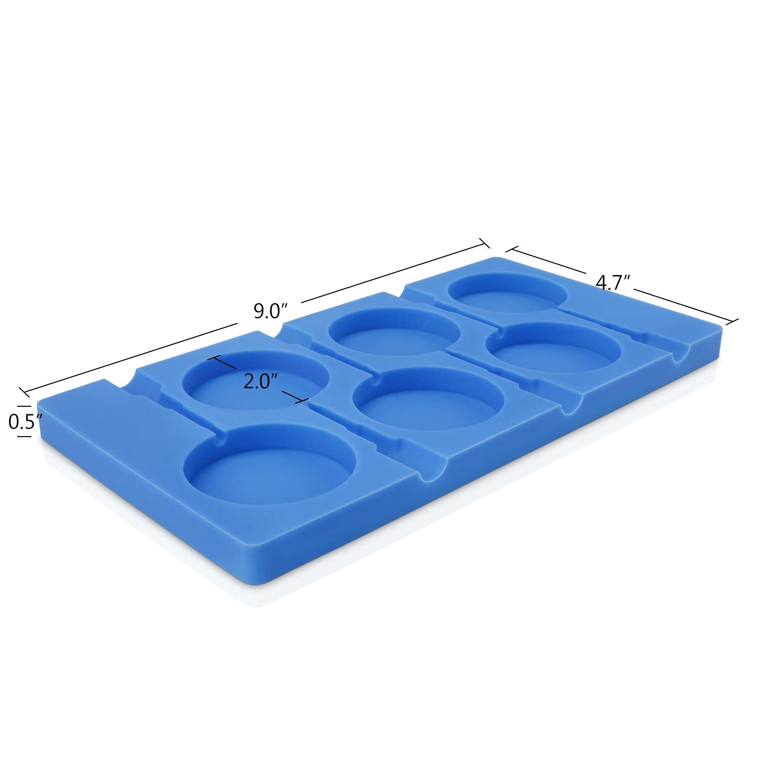 Beasea Large Lollipop Mold, 6 Cavity Silicone Lollipop Molds, Sucker Molds Hard Candy Molds For Chocolate Candy Ice Lollipop Bal