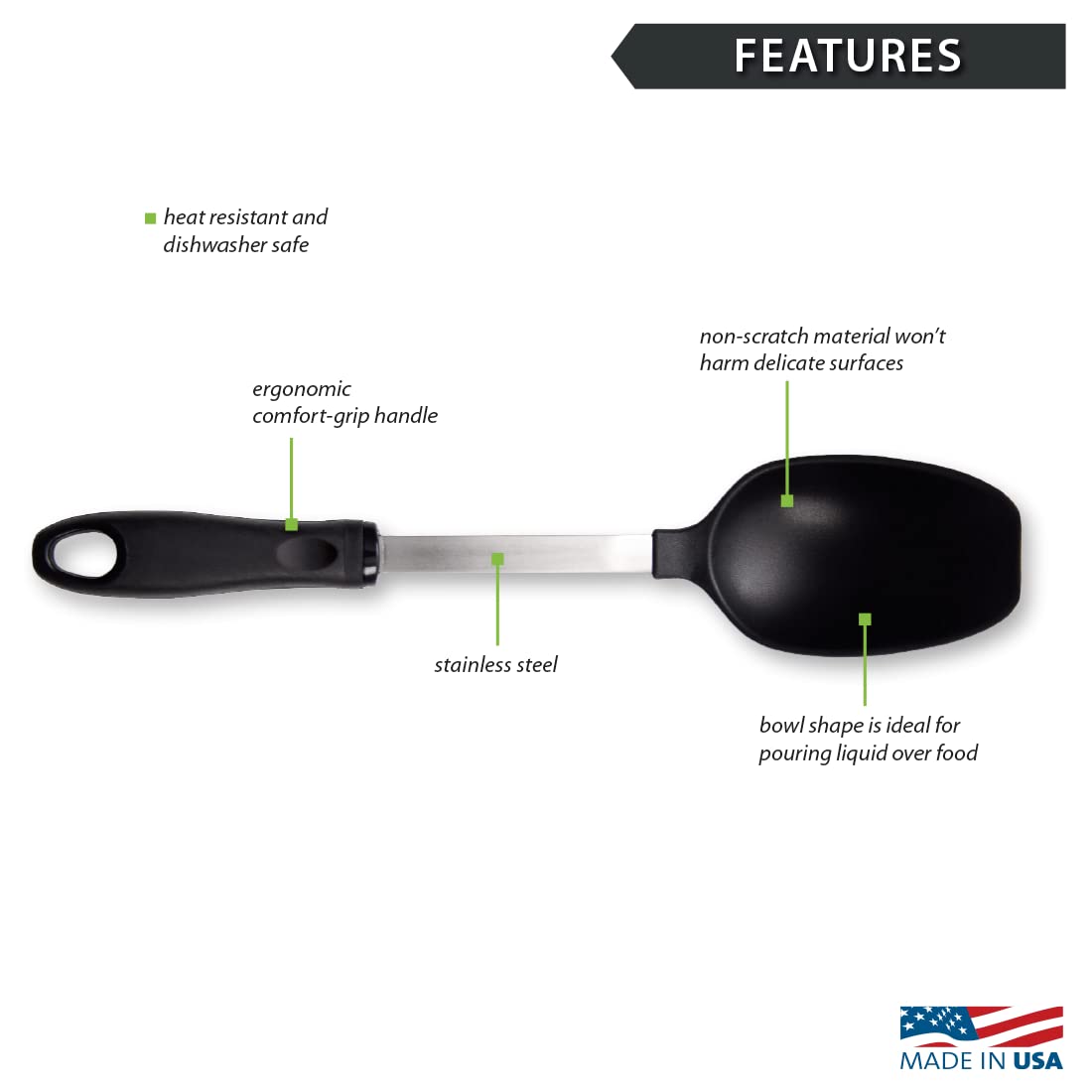 Rada 13'' Non-Scratch Basting Spoon