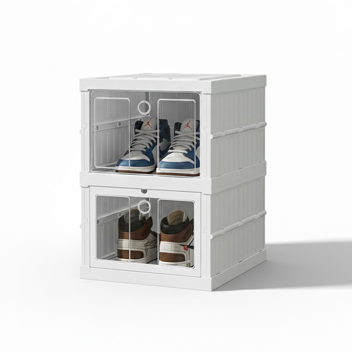Oblivion Storage Box And Organiser 1 Pc  2 Layer Stackable Multiuse Storage Organizer Cart  Foldable Drawer Rack For Clothes, 
