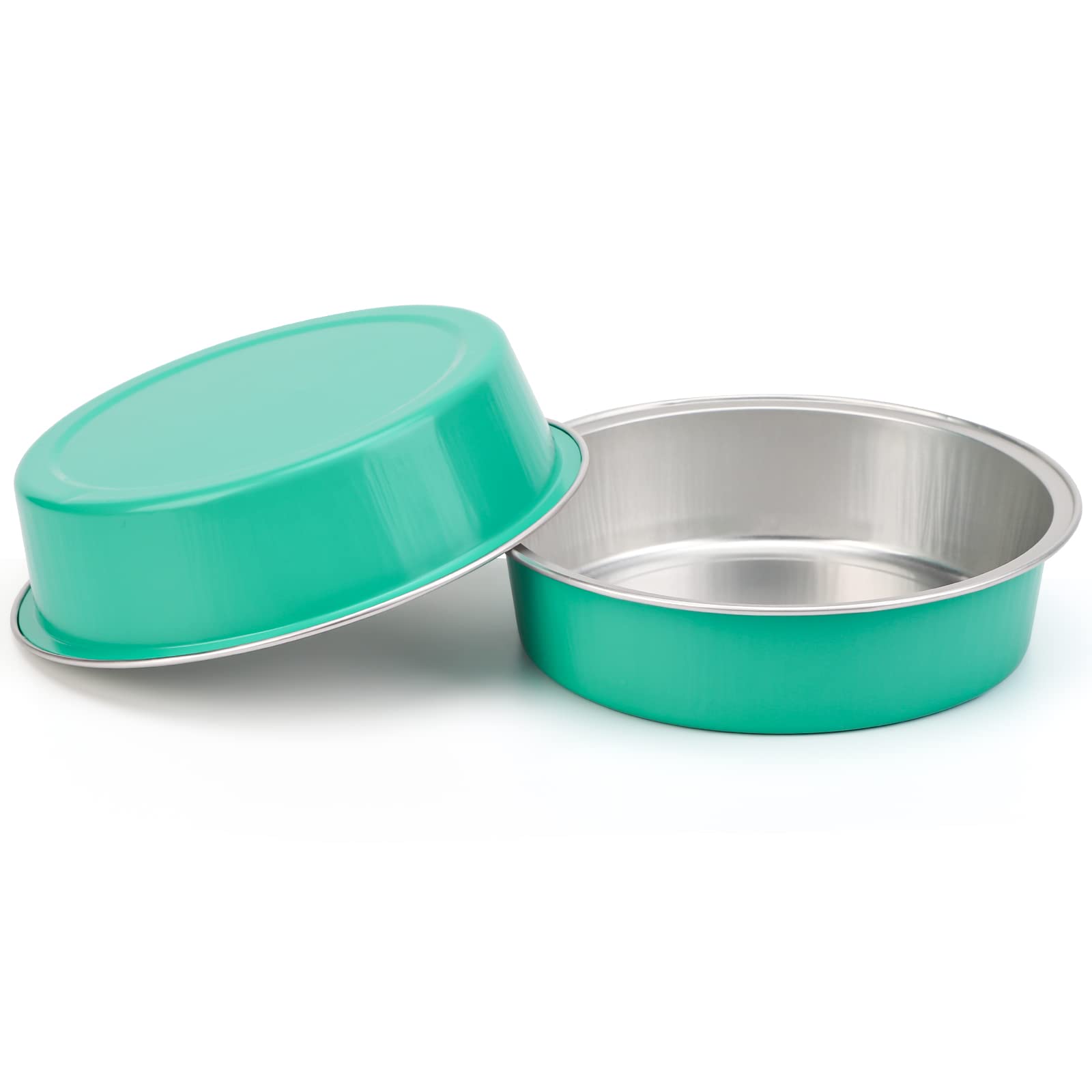 Beasea 8 Oz Mini Pie Pans Tart Pans Tin Baking Tins With Lids, 4 Inch 20 Pack Elegant Blue Disposable Pie Pans For Cake Tart Qui