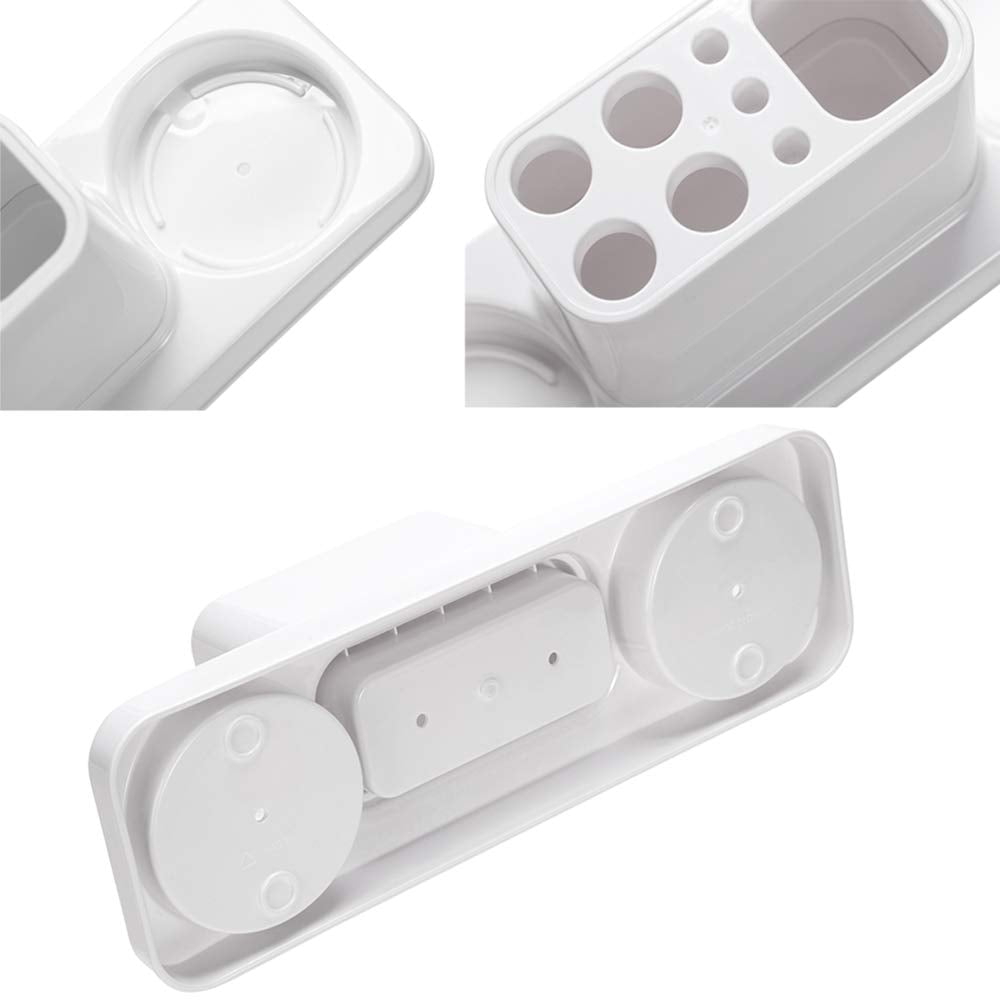 Aebeky Bathroom Toothbrush Holder Stand Organizer With Rinsing Cups(2 Cups)