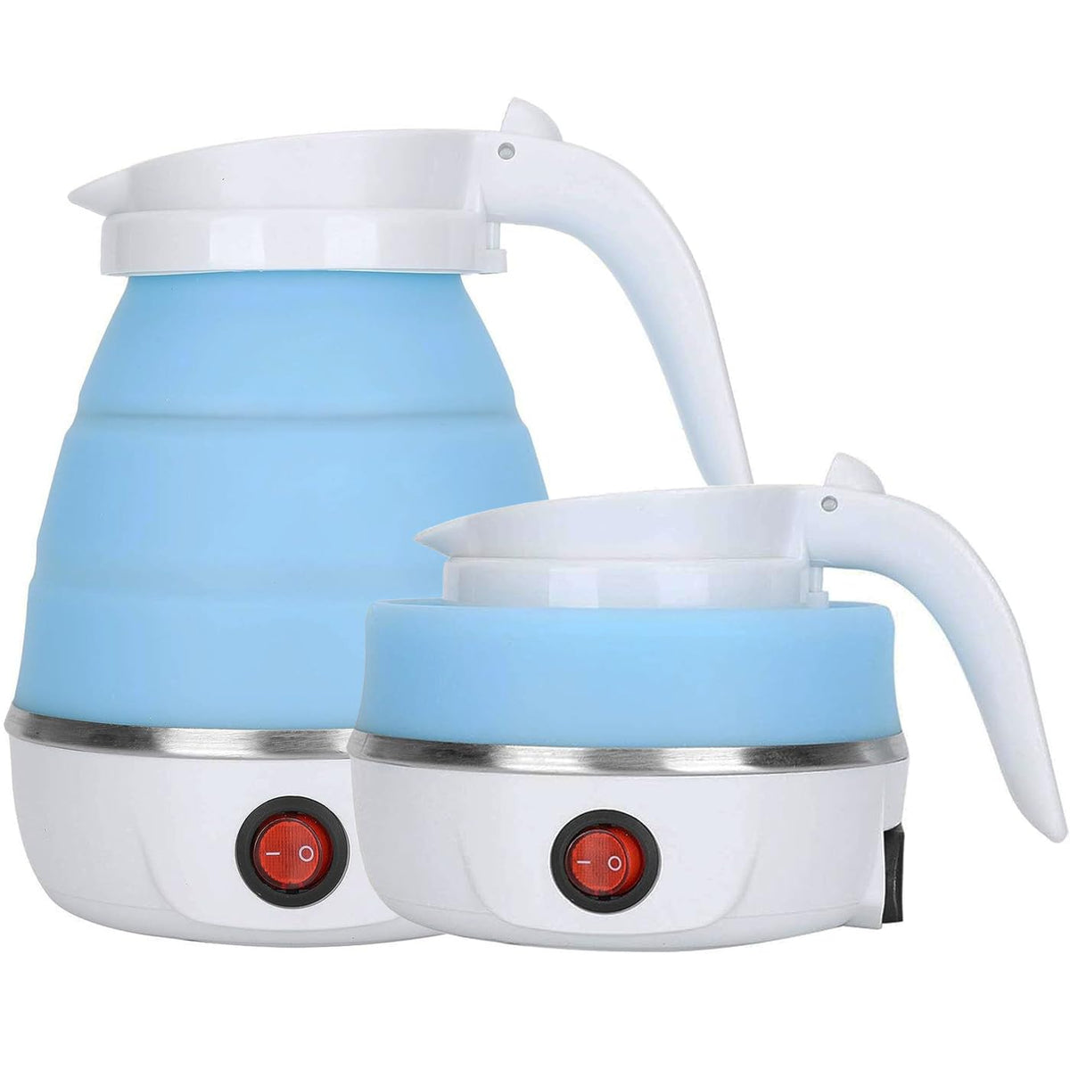 Travel Kettle Electric Small Foldable Portable Kettle,Silicone Collapsible Heating Water Boiler Tea Pot For Camping,Easy For Sto
