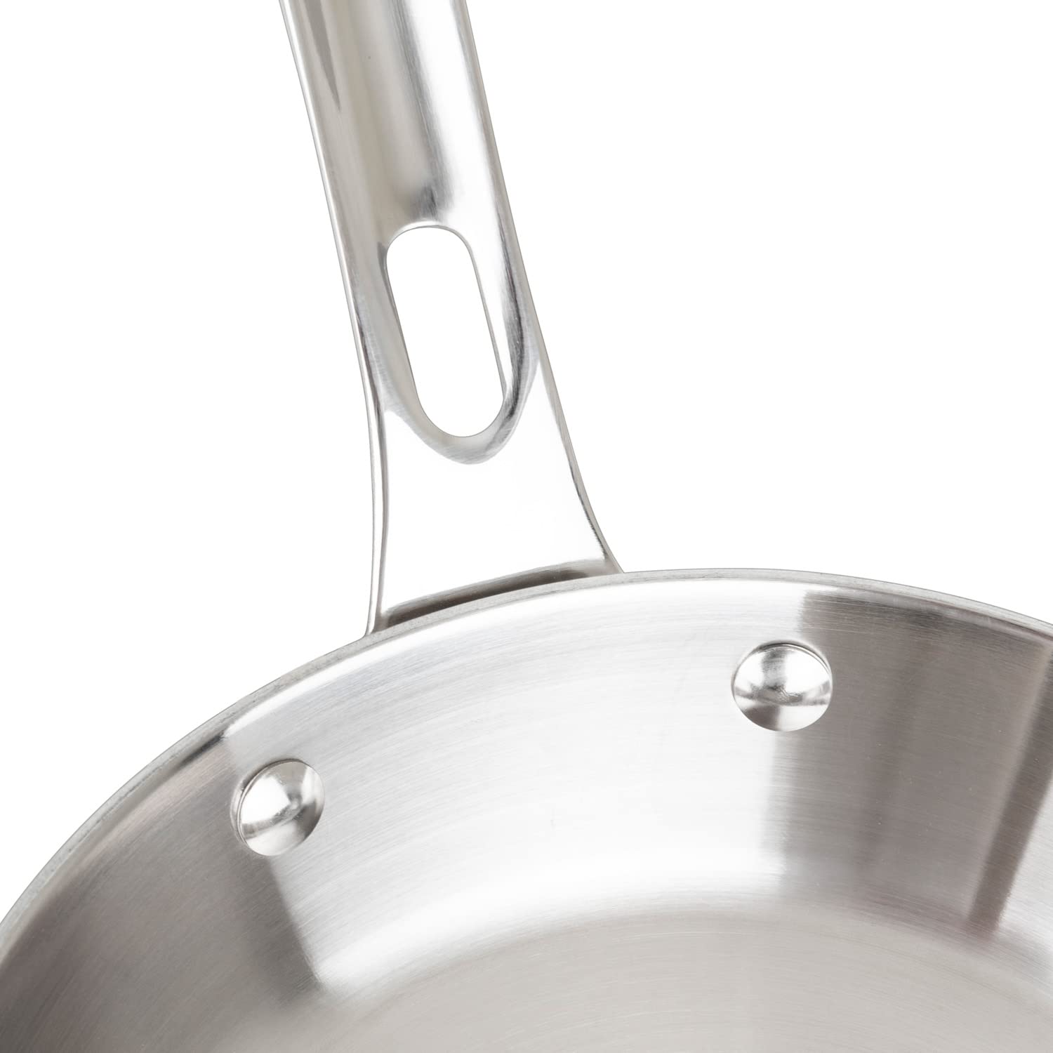 Viking Culinary Contemporary 3-Ply Stainless Steel Fry Pan, 8 Inch, Ergonomic Stay-Cool Handle, Dishwasher, Oven Safe, Works On