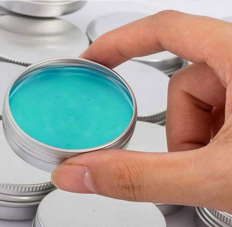 Ericotry 12 Pcs Of 2 Oz/ 60 Ml Silver Aluminum Tins Empty Slip Slide Round Containers With Tight Sealed Twist Screwtop Cover For