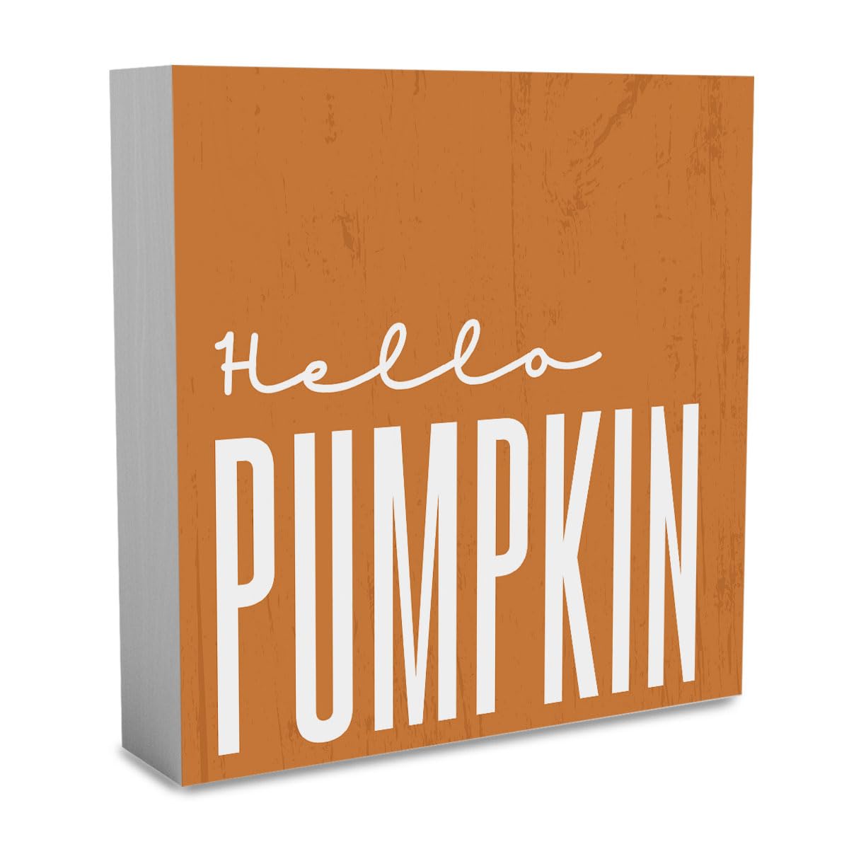 Rustic Hello Pumpkins Sign Fall Decorations for Home Office Indoor Fall Desk Decor for Bathroom Bedroom Autumn Thansgiving Decor