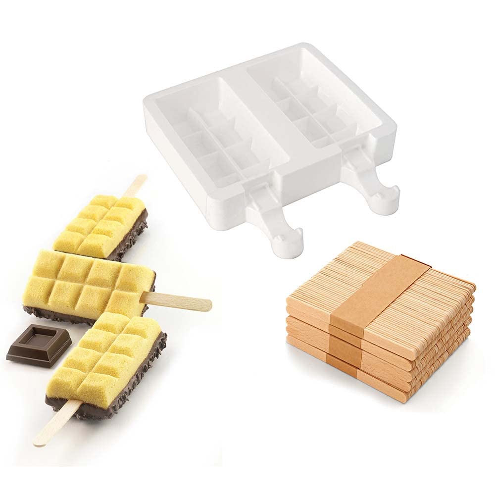 Silikomart Silicone Easy Ice Cream Bar Mold, Set Of 2, Chocostick