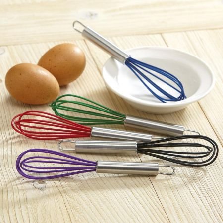 Colorful Kitchen Mini Silicone Whisks- 6- Inch Long, Set Of 5, Multicolor By Lillian Vernon