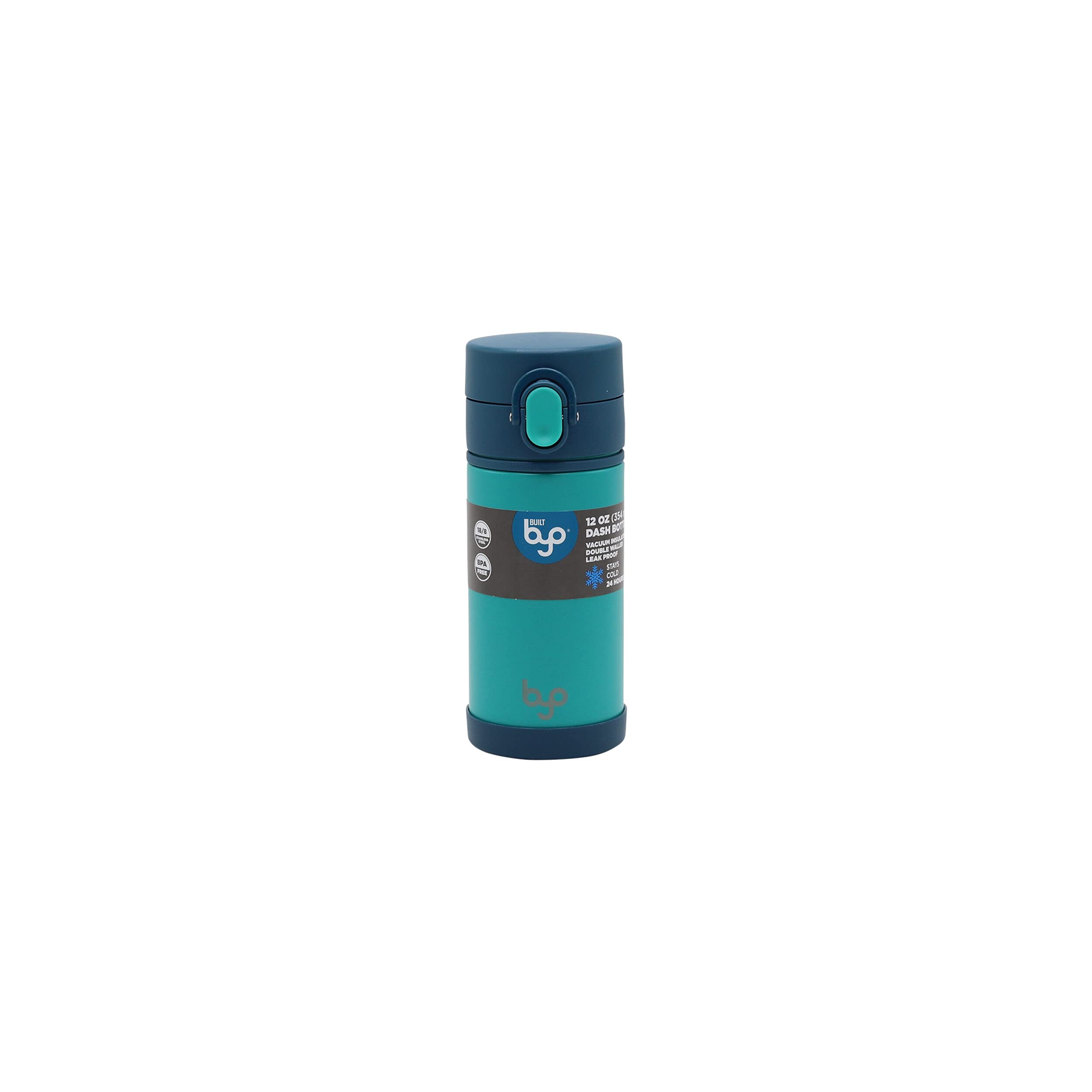 Byo Double Walled Dash Water Bottle, 12-Ounce, Teal