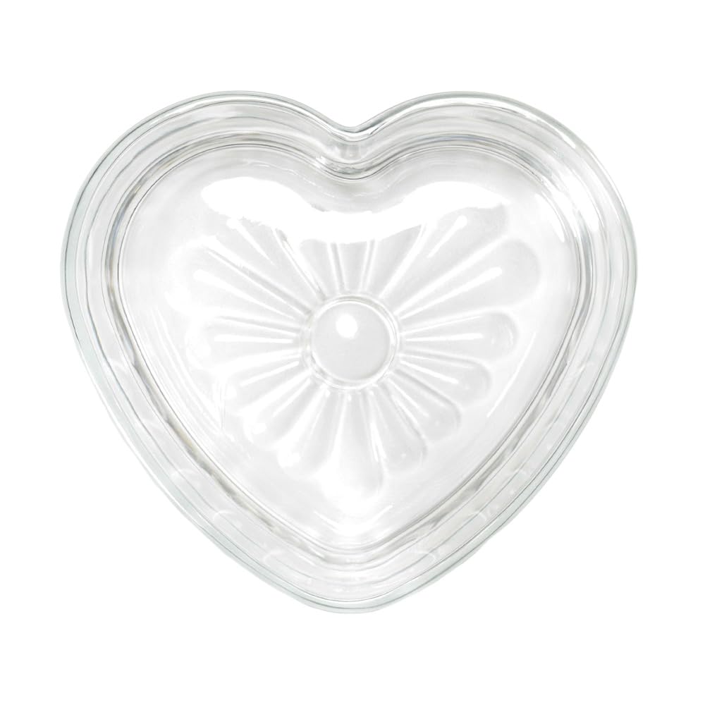 EAST table azx-311-4 Heart Shaped Bowl, Medium Bowl, Clear, 6.1 x 5.1 x Height 2.2 inches (15.5 x 13 x 5.6 cm), Glass, Libbey Ou