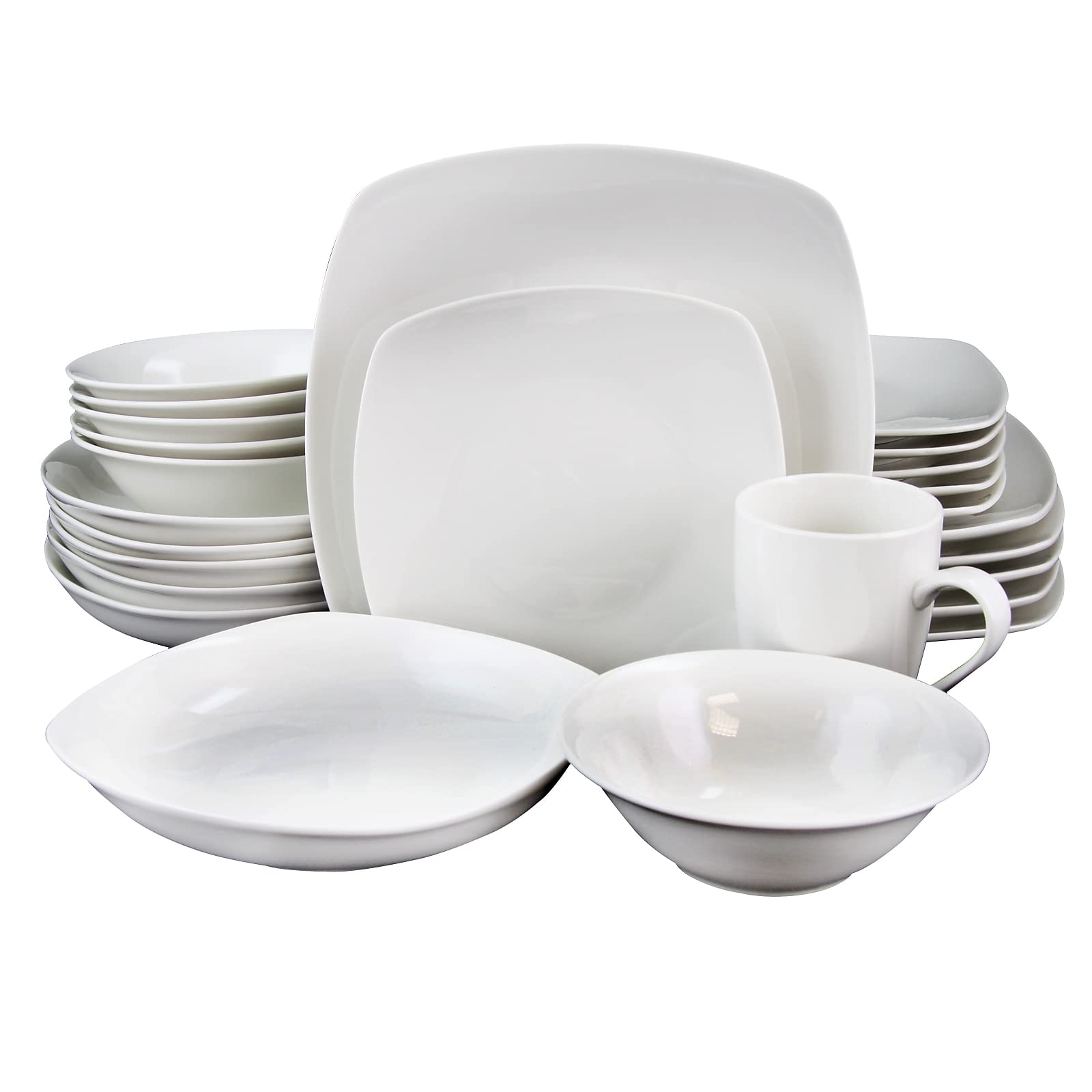 Gibson Hagen 30-Piece Porcelain Dinnerware Set White (93599968M)
