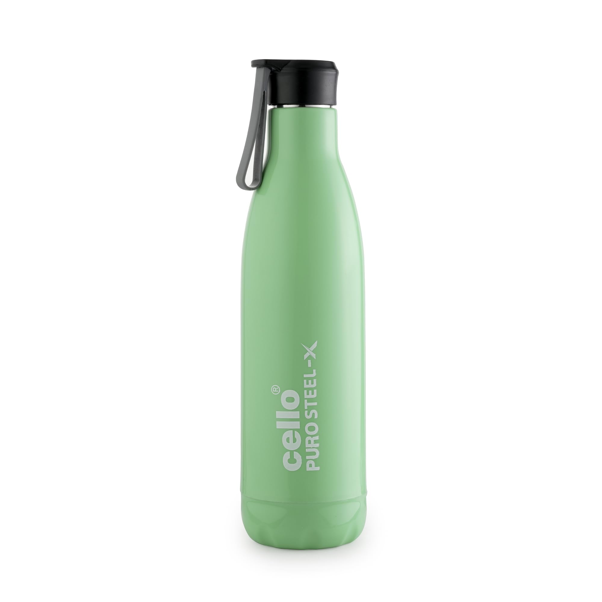 Cello Puro Steel-X Neo 900 Inner Steel Insulated Water Bottle 720Ml, Green | Isi Certified | Pu Insulated | Bpa Free, Leakproof 