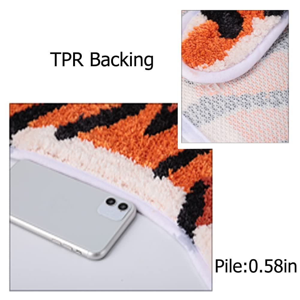 Tiger Shaped Bath Mat For Bathroom Non Slip Bathroom Door Mat Area Rug Playroom Bedroom Bathroom Rugs And Mats Floor Playmat Abs