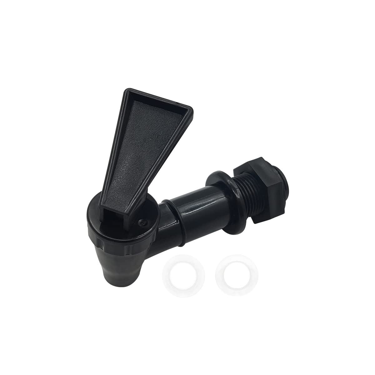 2 Pcs Replacement Cooler Faucet  Reusable Spigot Spout Water Beverage Lever Pour Dispenser Valve Water Crock Water Tap  BPA Free Plastic Water Spigot (Black)
