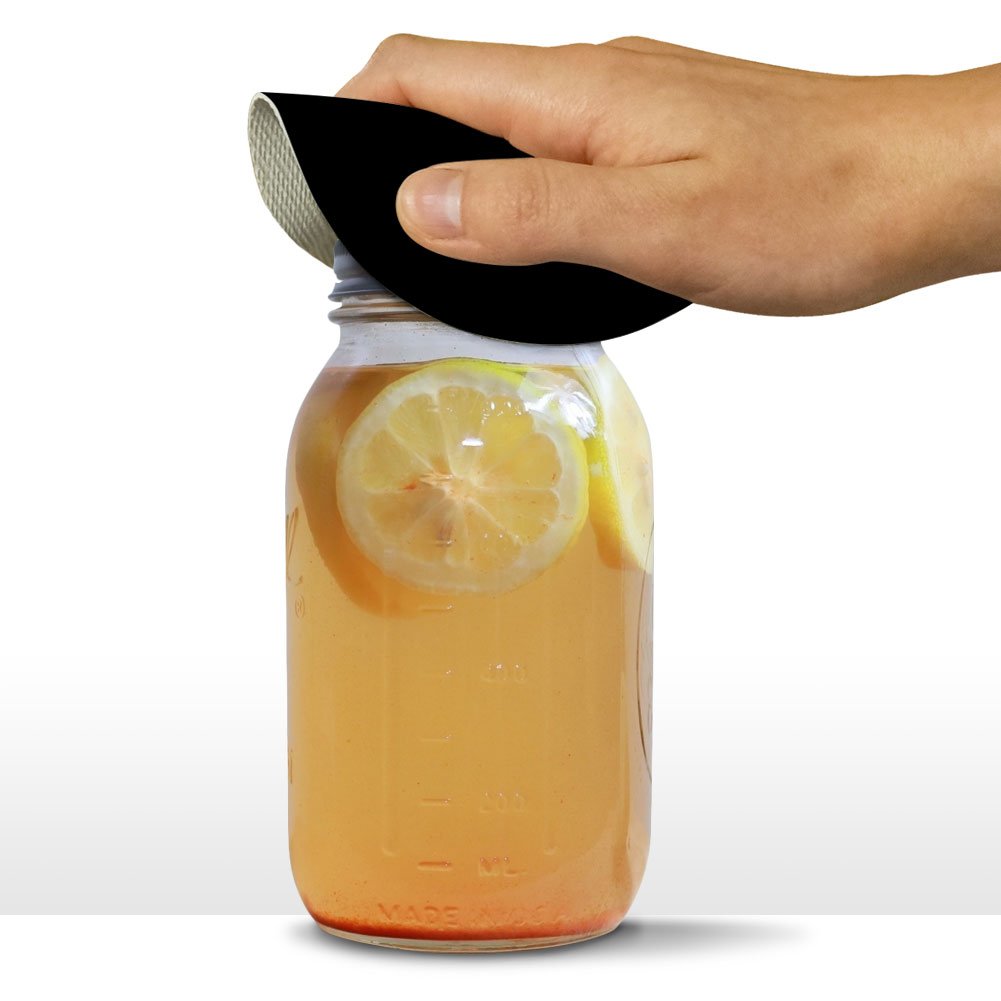 Solid Color Black Round Rubber Non-Slip Jar Gripper Lid Opener
