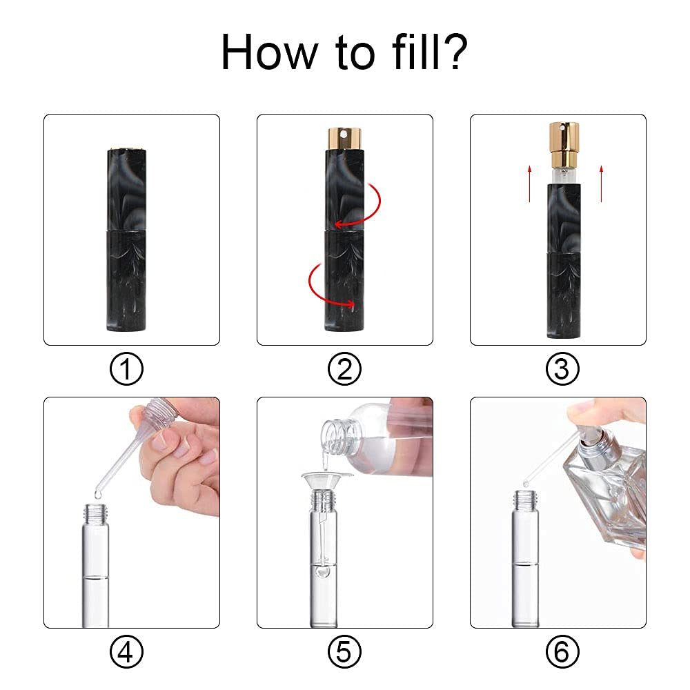 Vitog 10Ml Travel Perfume Bottle Refillable - Atomizer Perfume Spray Bottle For Travel Empty Cologne Dispenser Mini Travel Bottl