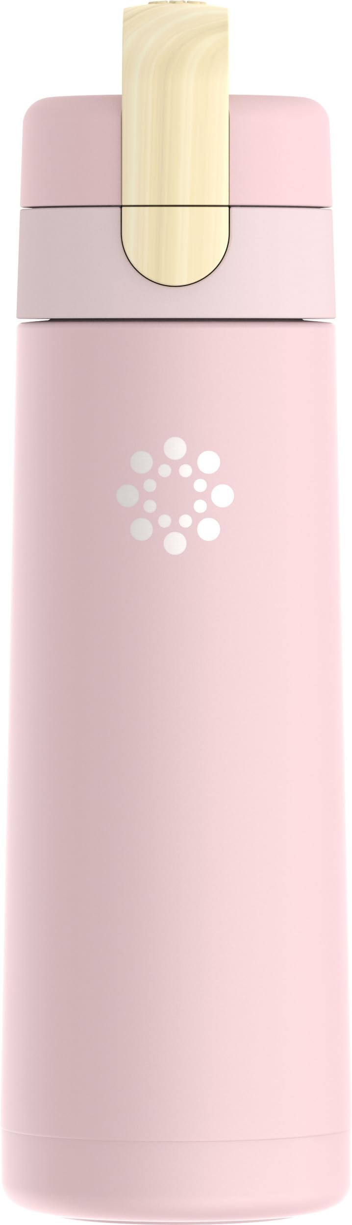 Lifefactory 20oz Stainless Steel Hydration Bottle, Spout Cap, Desert Rose