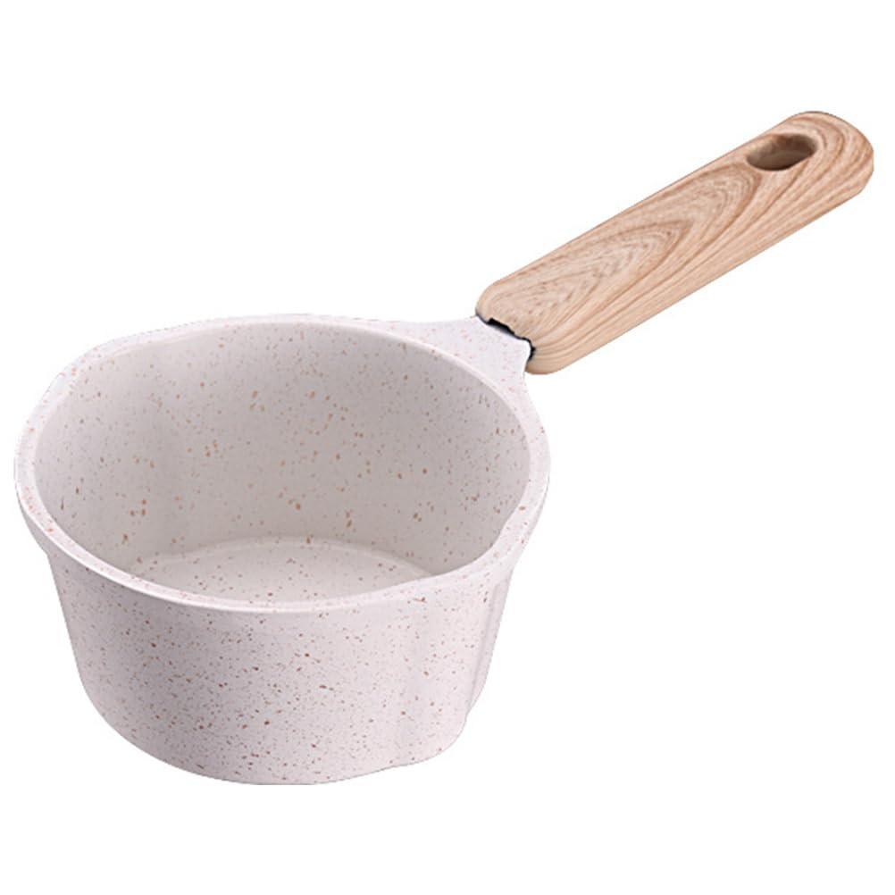TOPPERFUN NonStick Small Saucepan 10.5 Oz Melting Pot with Dual Pour Spouts Milk Pan for Stove Use Deep Mini Oil Pan with Handl
