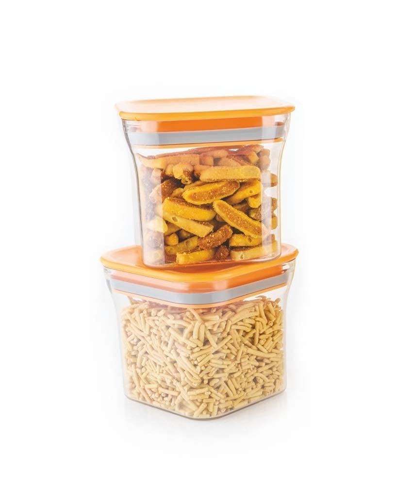 Deltin Ktm Unbreakable Air Tight Kitchen Storage Container ( 2 Pcs ) For Rice | Dal | Atta, BpaFree, Flour | Cereals | Snacks |