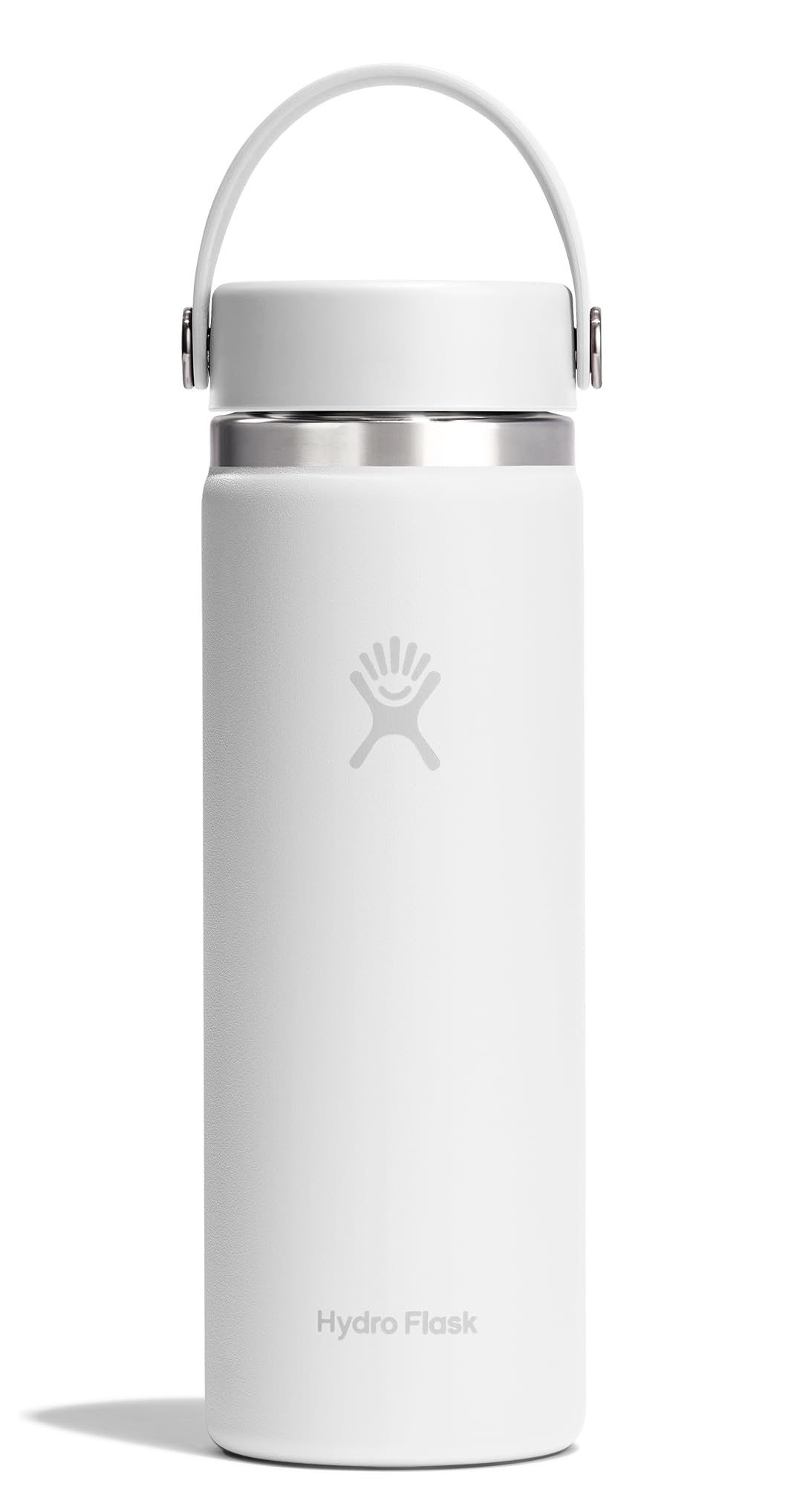 Hydro Flask Water Bottle - Insulated Stainless Steel - Wide Mouth Flex Lid, Non Spill, Leakproof and Refillable in 20 Oz Tonal W