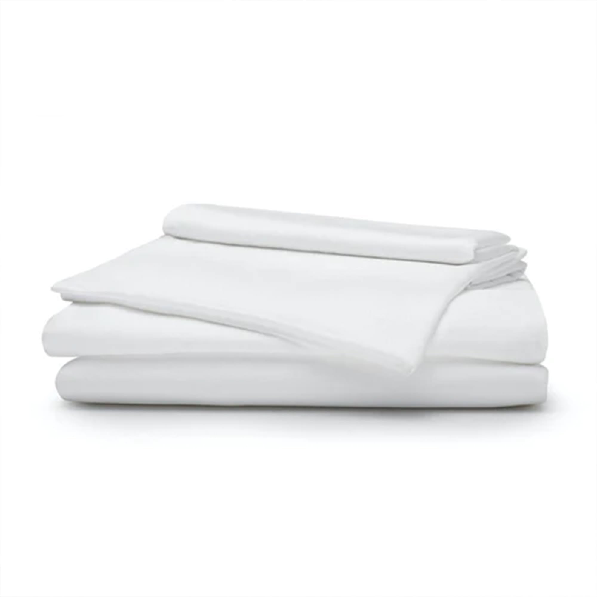 Sleepgram Viscose Derived From Bamboo Twin Bed Sheet Set With 2 Pillowcases, White