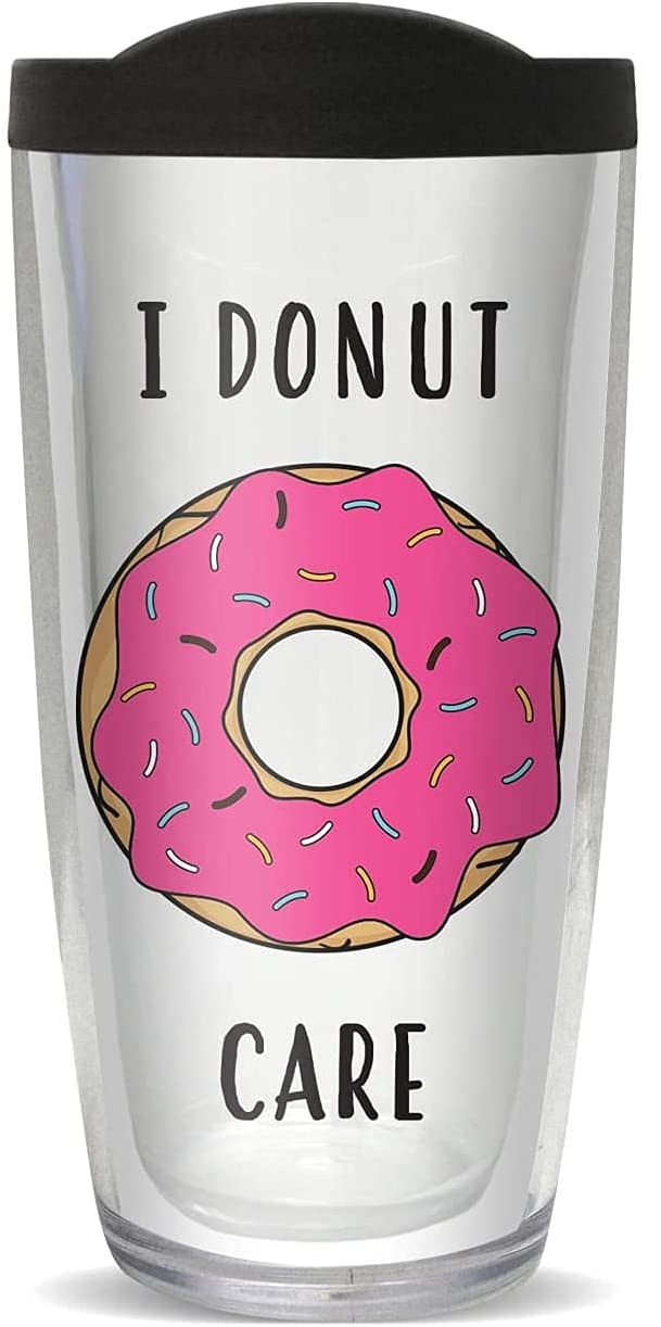 Freeheart I Donut Care 22Oz Tumbler With Black Lid