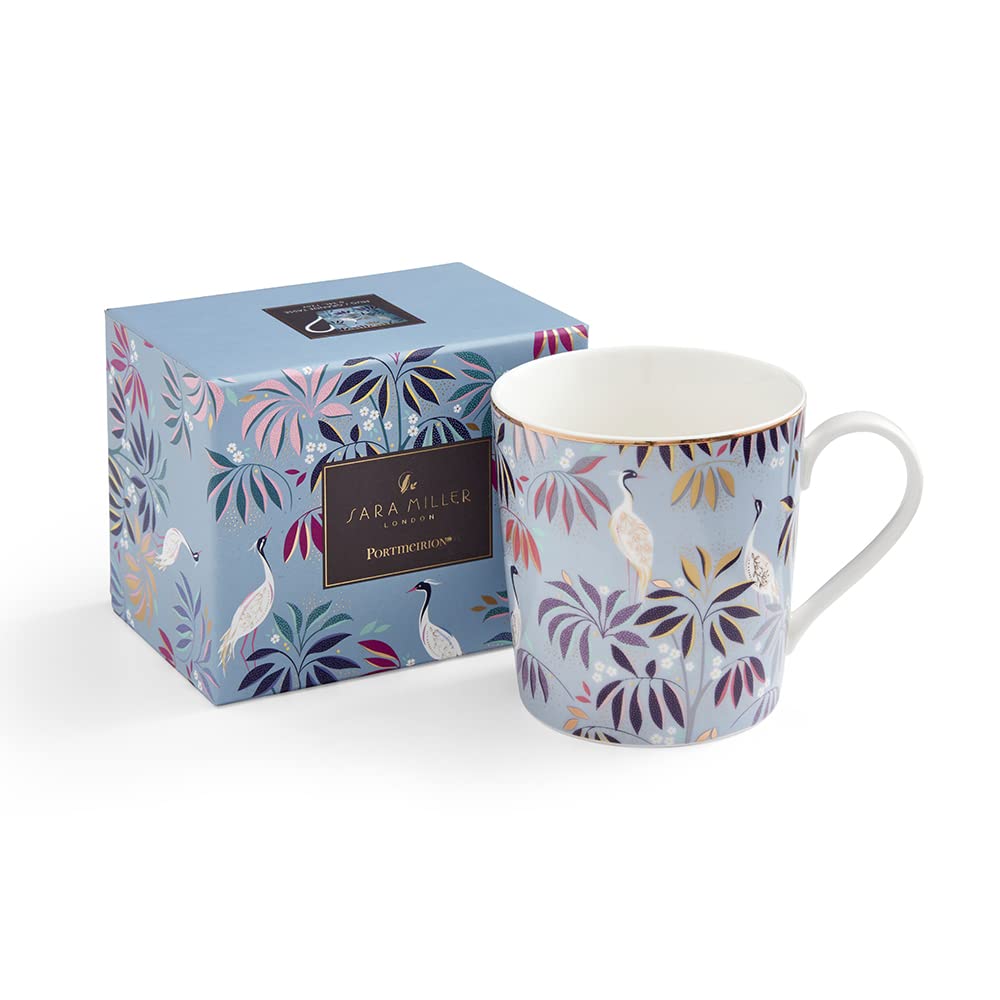 Portmeirion Home & Gifts Sara Miller London  Sky Blue Mug  Crane Garden (SMIS78914XG)