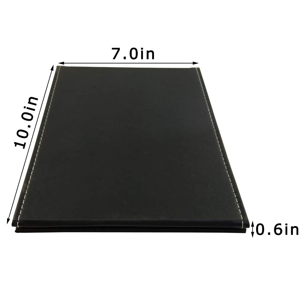 ZBEIVAN 10x7 Inches Portable Folding Makeup Mirror with Cosmetic Desktop Standing for Travel  Vanity Table  Room Decor  Beauty Gifts  Black