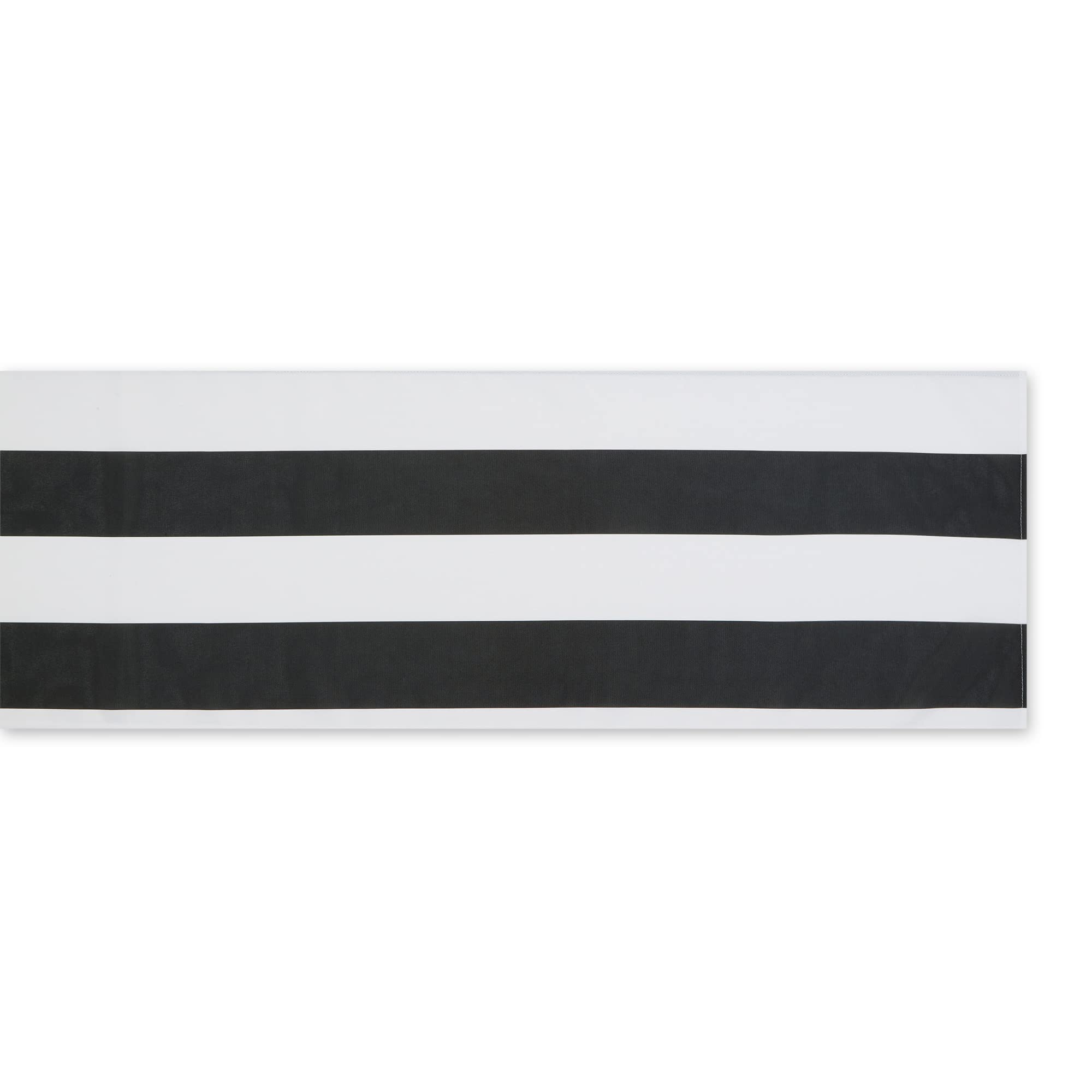 BLACK CABANA STRIPE PRINT OUTDOOR TABLE RUNNER 14x72