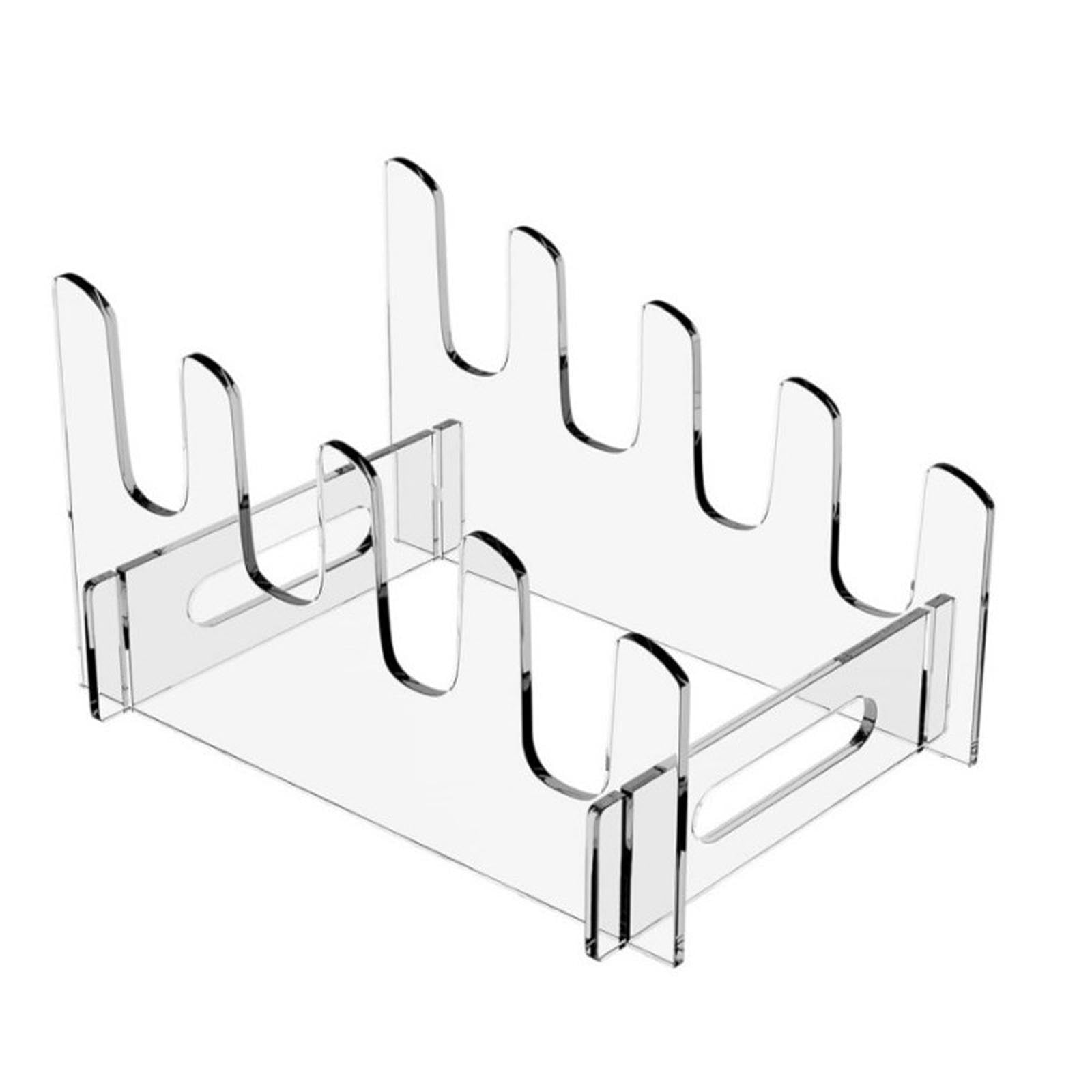 Trendynest Acrylic Plate Stand Plate Dinnerware Display Stand For Restaurant Countertop 4 Tier | Racks & Holders | Kitchen Stora