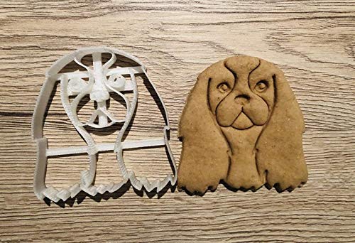 Cavalier King Charles Spaniel Cookie Cutter And Dog Treat Cutter - Dog Face - Cookie Press Of Cavalier Face In Cookie Dough