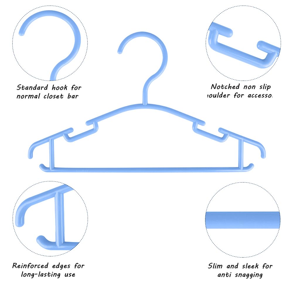 GoodtoU Childrens Hangers Kids Hangers Plastic Toddler Hangers Childrens Hangers for Closet(Blue 40 Pack)