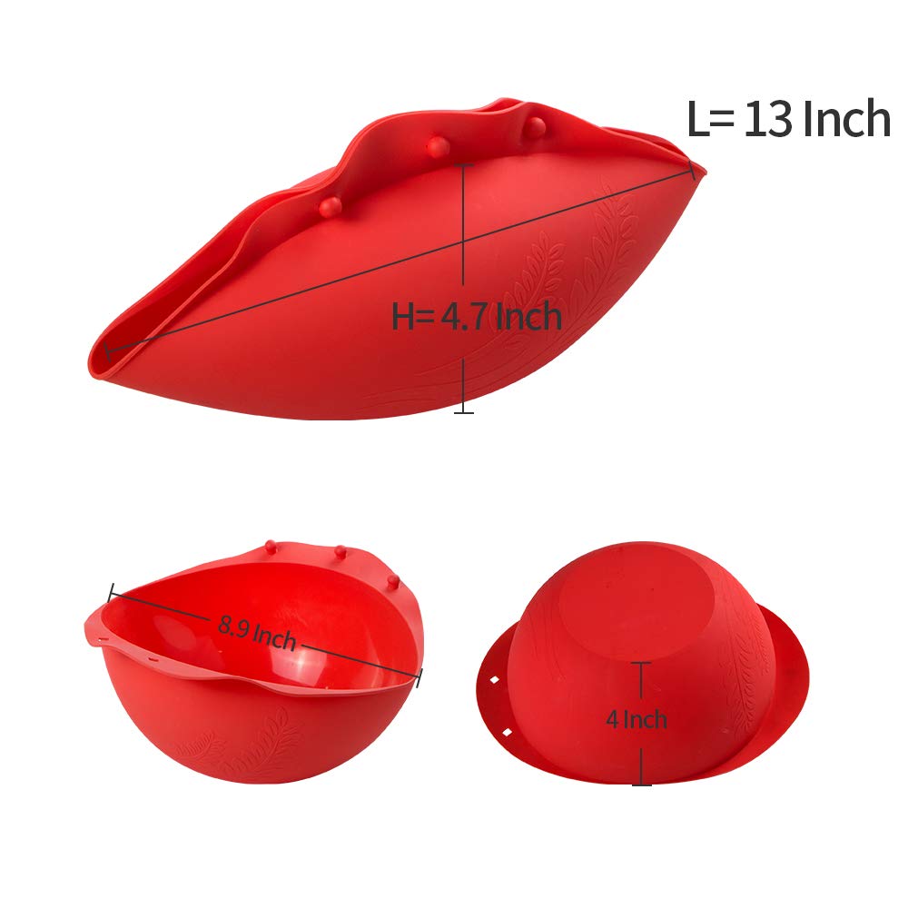 Kamehame Silicone Bread Bowl, Loaf Pan, Microwave Vegetable Steamer, No Knead Bread Bowl, Bpa Free, Baking Bowl Dough For Sourdo