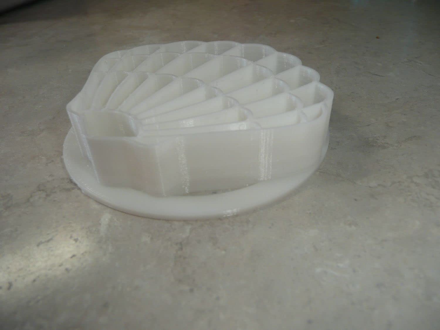 Scalloped Shell Design Pattern Concha Cutter Mexican Sweet Bread Stamp Made In Usa Pr4598 White