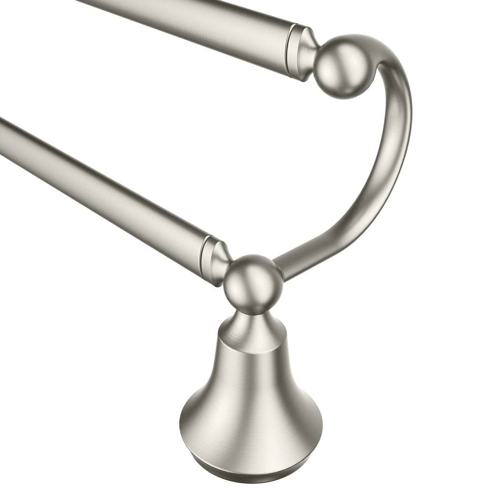Moen Csi Yb5222Bn Wynford 24-Inch Double -Towel Bar, Brushed Nickel
