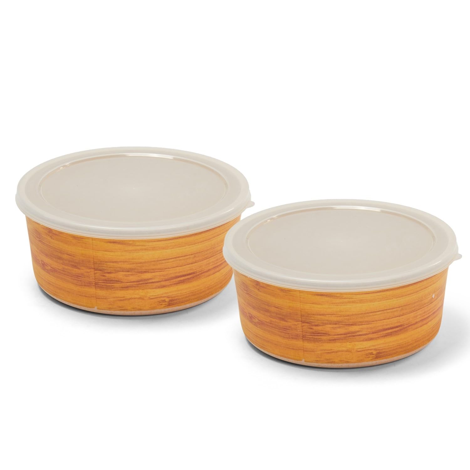 Red Butler EcoFriendly Bamboo Fibre Round Container  Multipurpose Food, Vegetable & Snacks Storage Container For Daily Use | 8