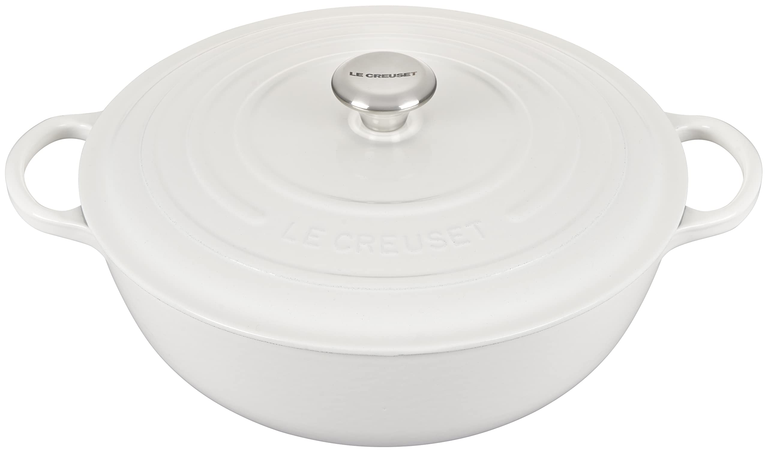 Le Creuset Signature Cast Iron Chefs Oven, 7.5qt, White, LS2514-3216SS