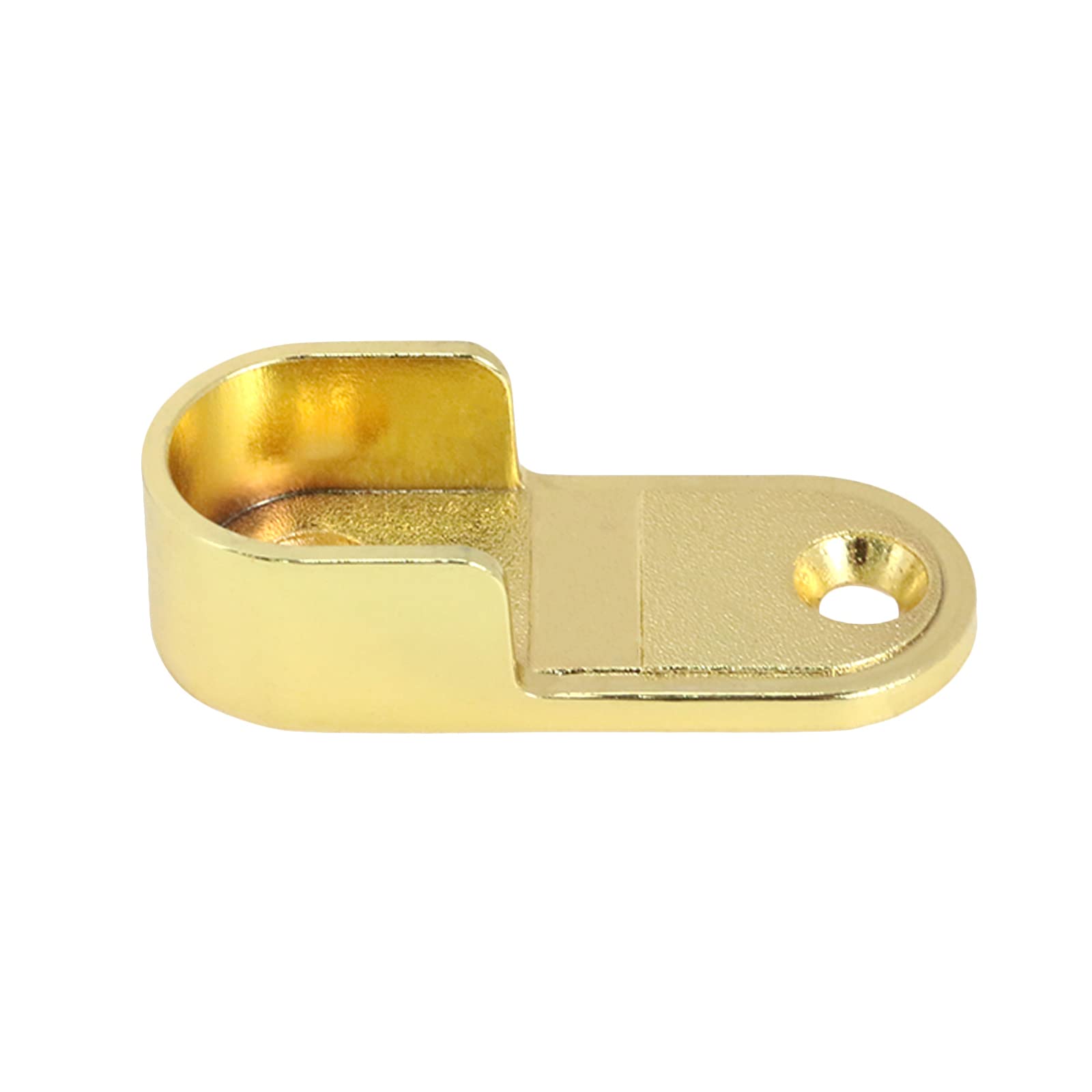 Coshar 20Pcs Oval Closet Rod End Supports, Wardrobe Rod Brackets, Zinc Alloy, Fit Rod Inside Diameter 16Mm/0.63Inch, Gold