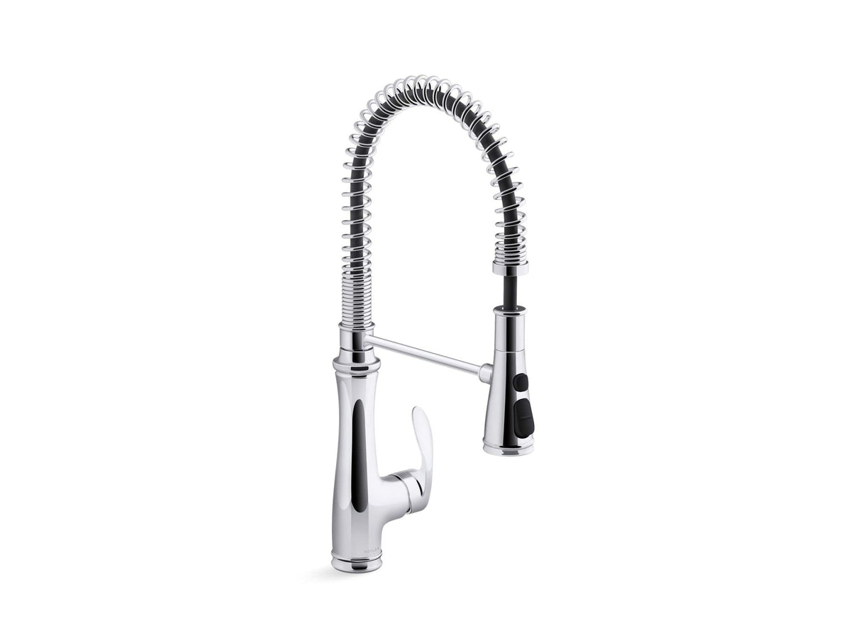 Kohler K-29106-Cp Bellera Pull Down Sprayer Kitchen Sink Faucet, 3 Function Spray Head, Polished Chrome