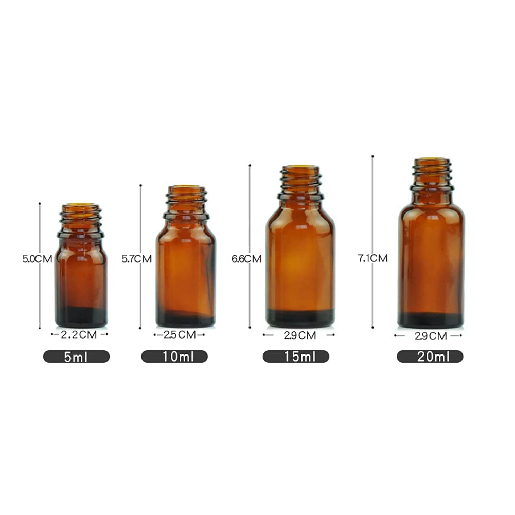 6 Pcs 10Ml/0.35Oz Empty Glass Nasal Spray Bottles Travel Refillable Bottles Cosmetic Makeup Storage Container Vials