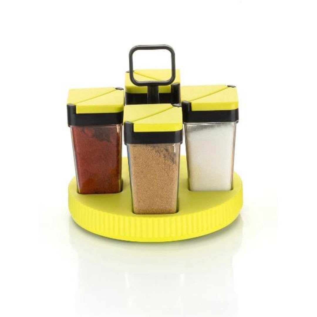Spice Rack for Kitchen Countertop, Yellow Black