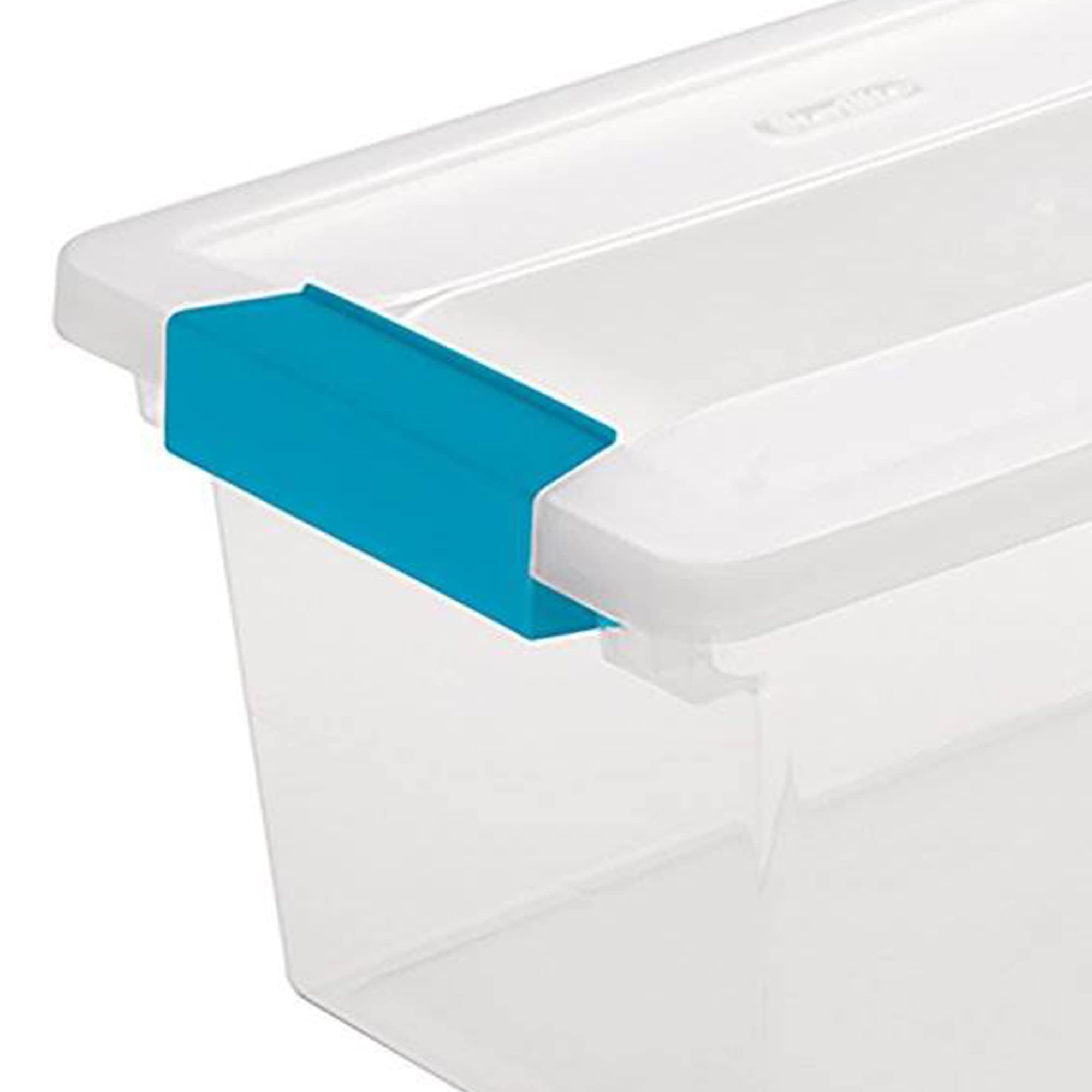 Sterilite Medium Clip Box Stackable Storage Bin With Latching Lid For Home, Office, School, Organize Paper, Notebooks, Crafts, C