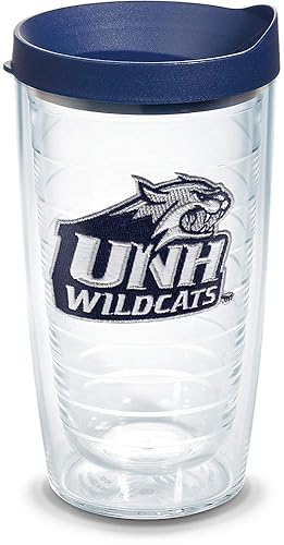Tervis UNH Wildcats Logo Tumbler with Emblem and Navy Lid 16oz  Clear