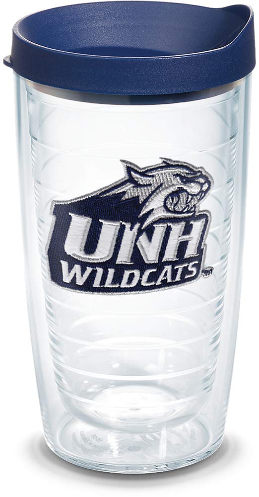 Tervis UNH Wildcats Logo Tumbler with Emblem and Navy Lid 16oz  Clear