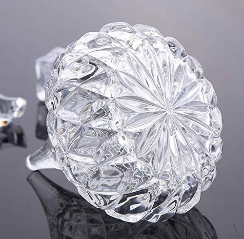 Mini Crystal Glass Candy Dish With Lid Small Covered Candy Bowl Crystal Candy Jar Candy Box Sugar Bowl Food Jewelry Box Storage