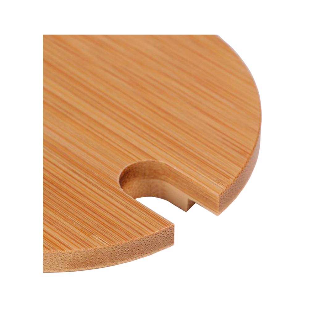 4Pcs Natural Bamboo Mug Lids With Spoon Hole Regular Mouth Mug Cover Heat Resistant Decorative Bamboo Lids Compatible Cup Lid Fo