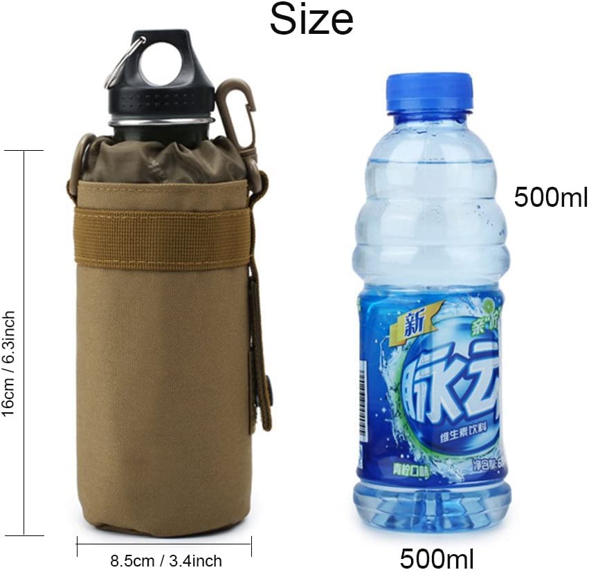 Tegool Water Bottle Sleeve Bag Bottle Holder Tactical Water Bottle Pouch (Army Green)