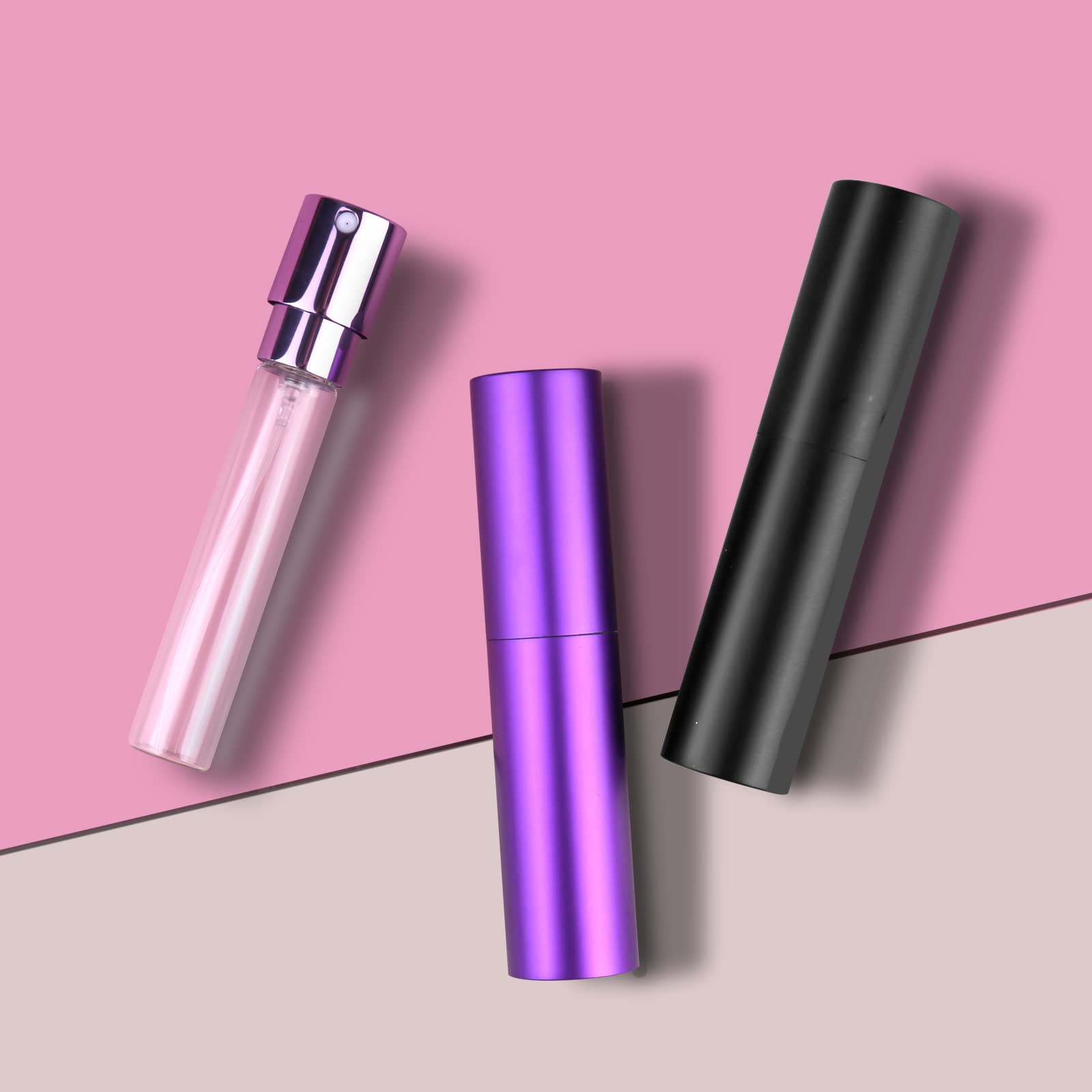 Zingso Refillable Travel Perfume Atomizer Bottles, 2 Pcs 10Ml Mini Portable Spray Bottles Refillable Perfume Aftershave Atomizer
