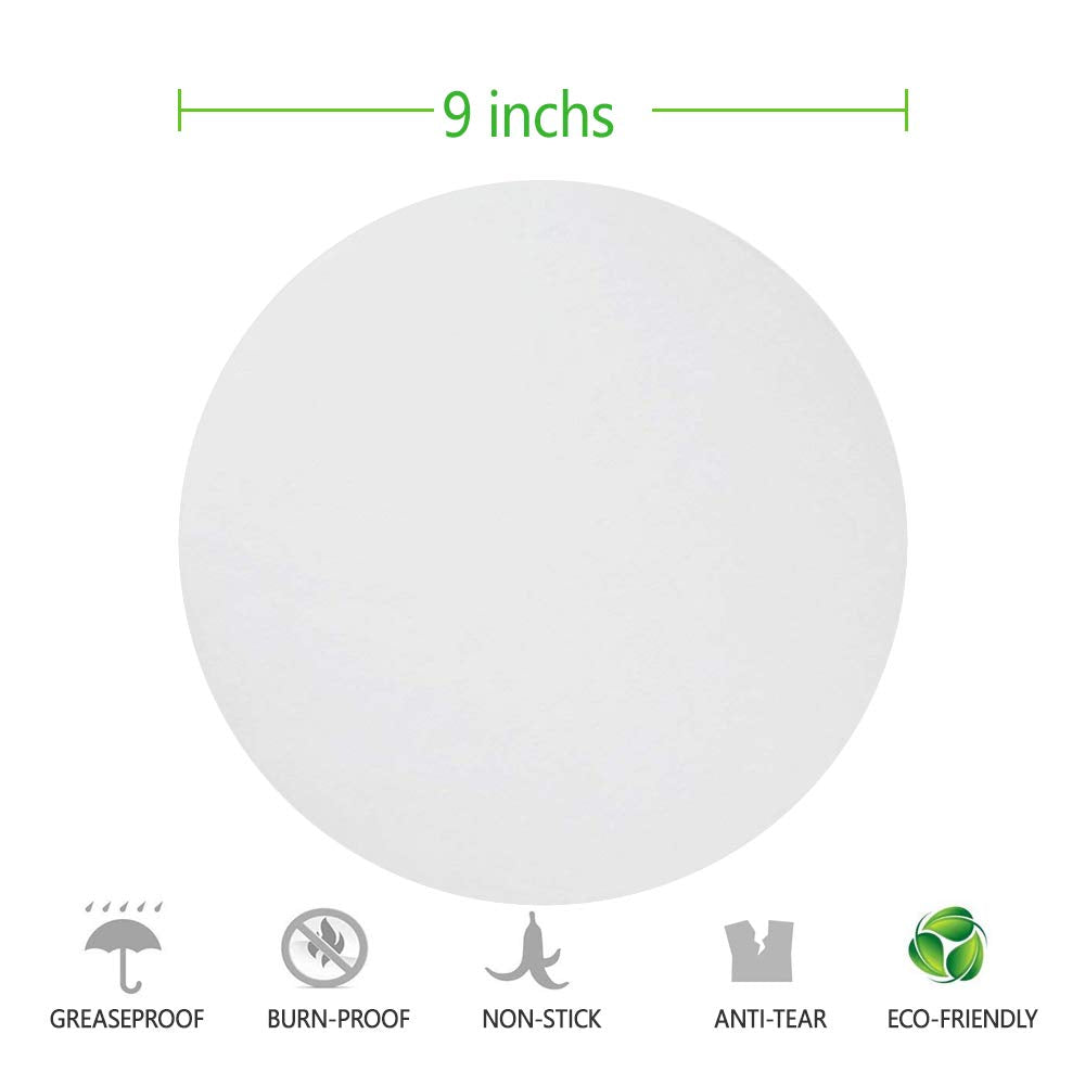 Parchment Paper Baking Circles, 9 Inch Diameter Round Non-Stick Parchment Paper Liner For Baking Cakes, Cooking, Dutch Oven, Tor